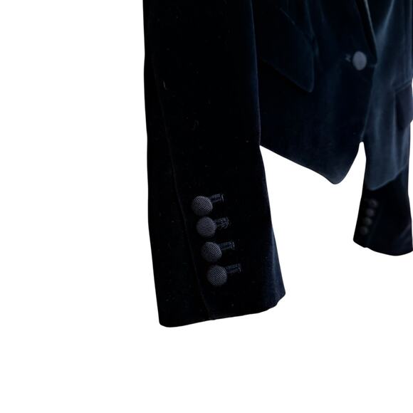 EQUIPMENT X TABITHA SIMMONS Bourlet Faille-Trimmed Cotton-Velvety Blazer Size 2 - Picture 6 of 11